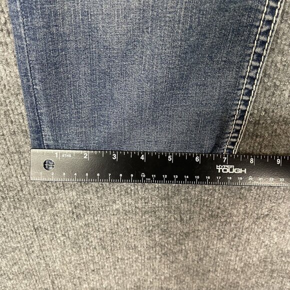 Silver Jeans Womens 28W Blue Suki Surplus Capri Embroidered Flap Pockets Stretch - Picture 9 of 16